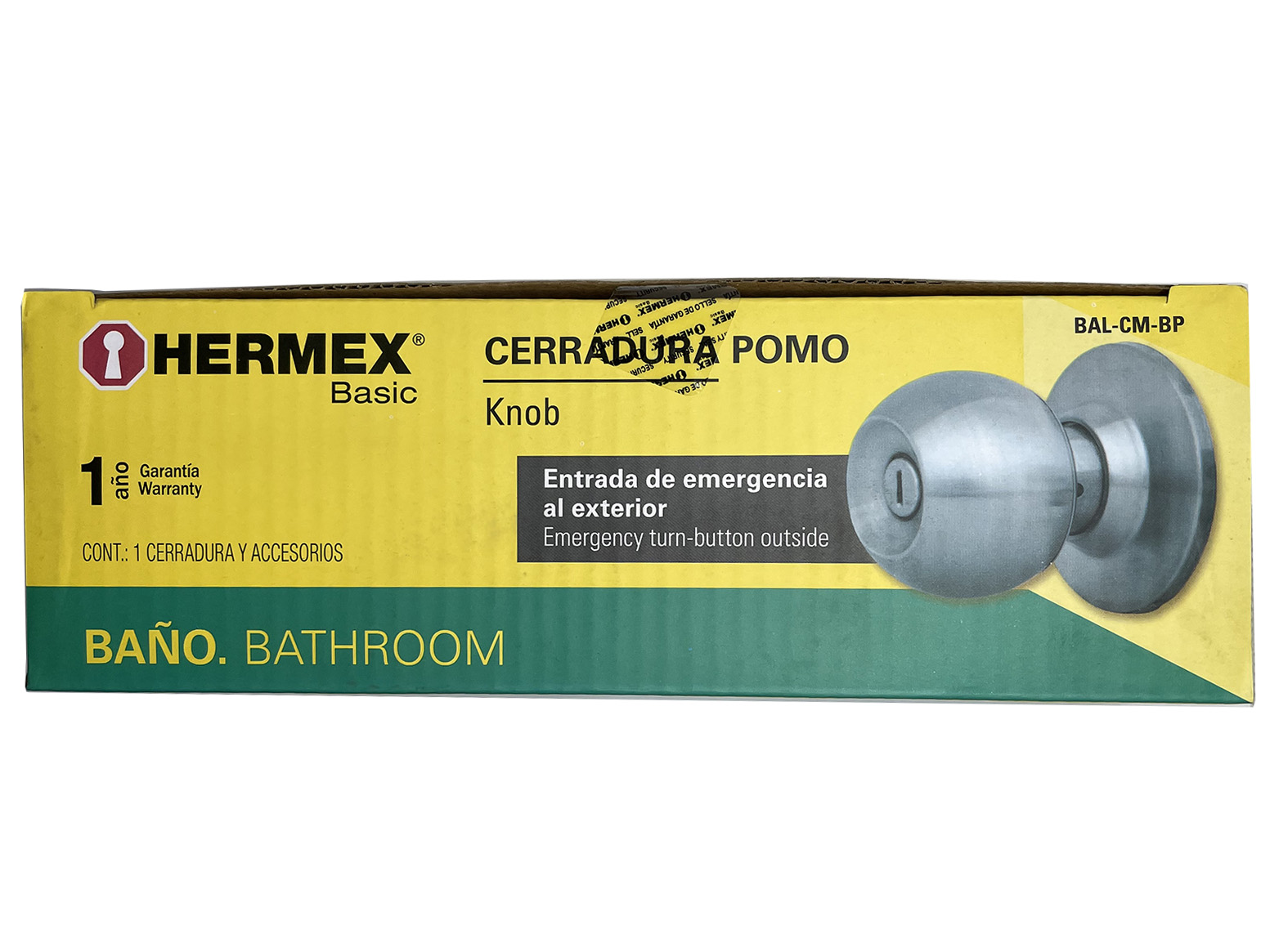 cerradura baño bronceada