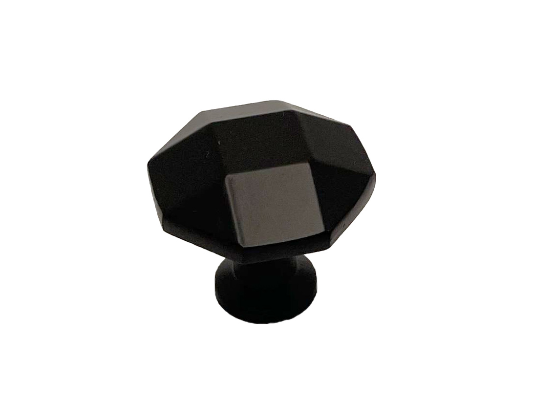 tirador perilla octagonal negro