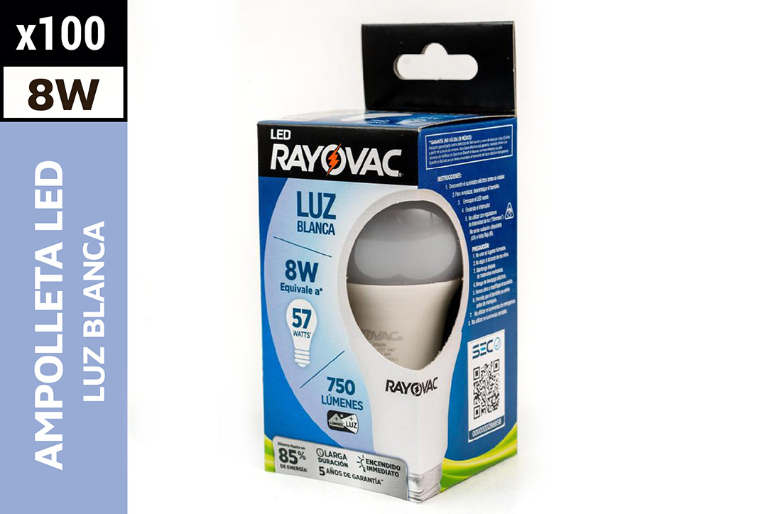 ampolleta rayovac 8w